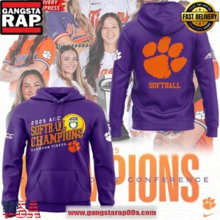 Clemson Tigers 2025 ACC Softball Champions Limited Unisex Hoodie