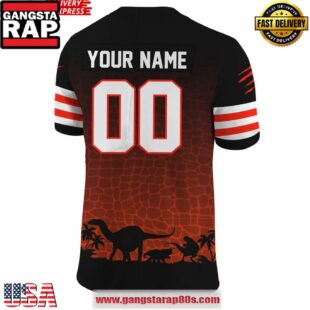 Cleveland Browns Jurassic Park 2025 Custom Football Jersey