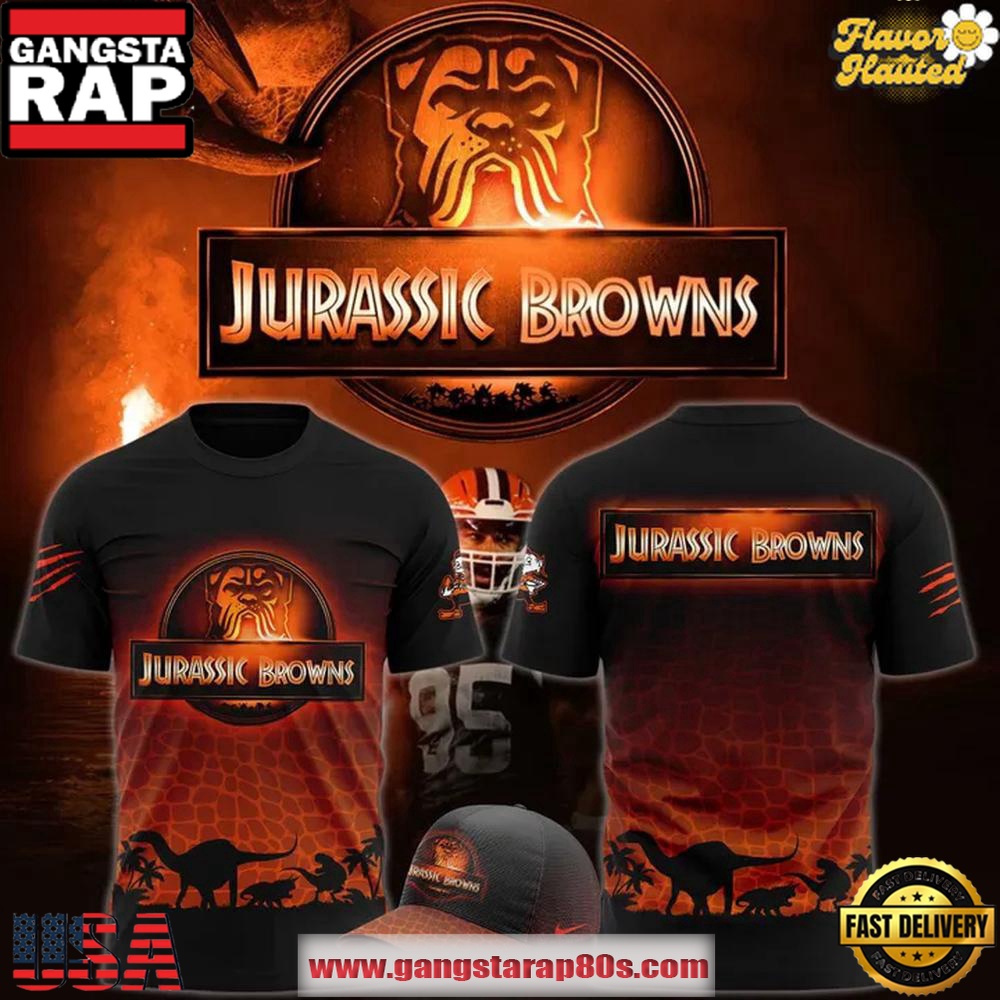 Cleveland Browns Jurassic Park 2025 Special 3D T Shirt Cleveland Browns Jurassic Park 2025 Special 3D T Shirt