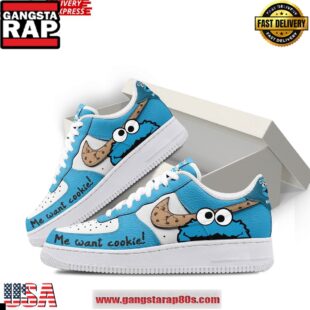 Cookie Monster Limited Edition Air Force 1 Shoes Running Sneakers