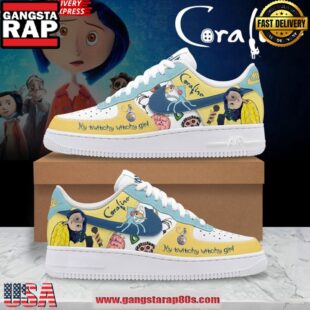 Coraline Twitchy Witchy Girl Air Force 1 Running Sneakers Shoes