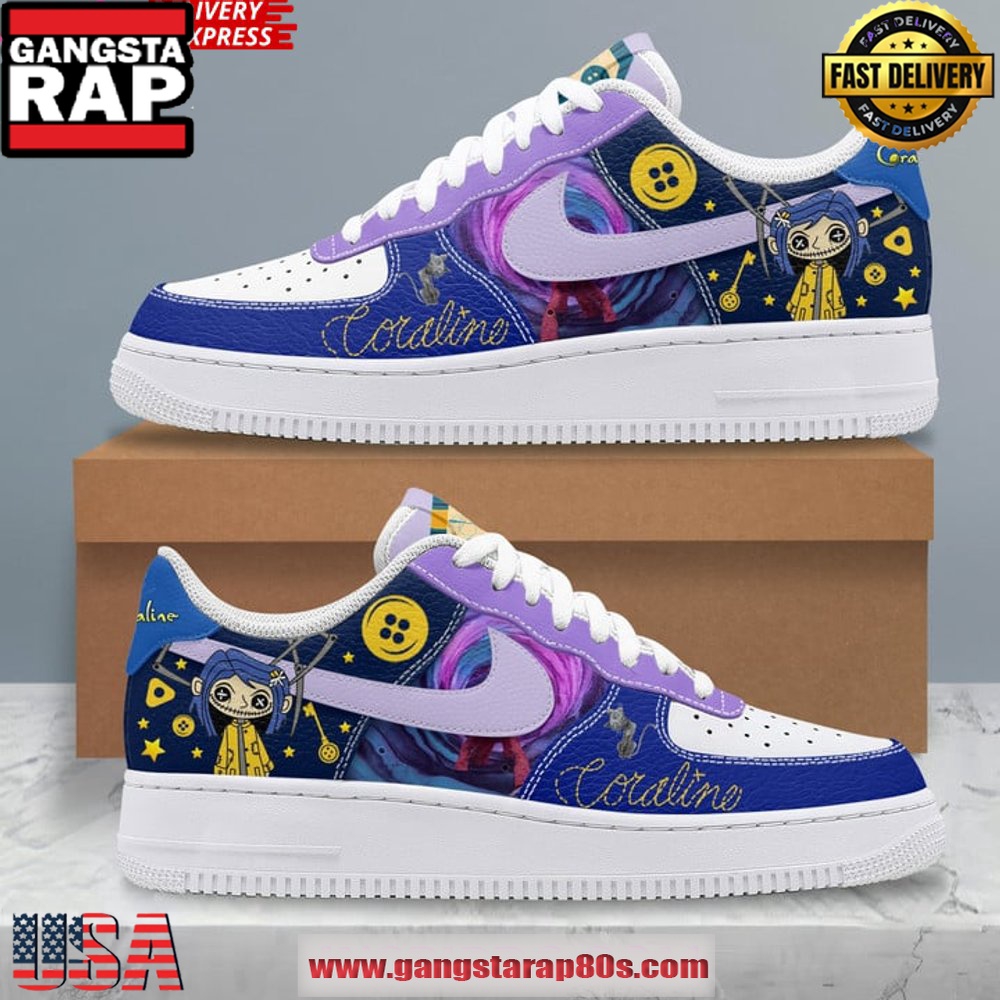 Coraline x Limited Edition Air Force 1 Running Sneakers Shoes Coraline x Limited Edition Air Force 1 Running Sneakers Shoes