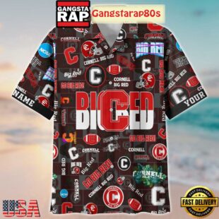 Cornell Big Red Solgan Go Big Red True Fan Spirit Custom Name Aloha Hawaiian Shirt