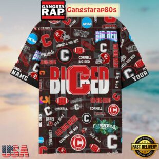 Cornell Big Red Solgan Go Big Red True Fan Spirit Custom Name Aloha Hawaiian Shirt
