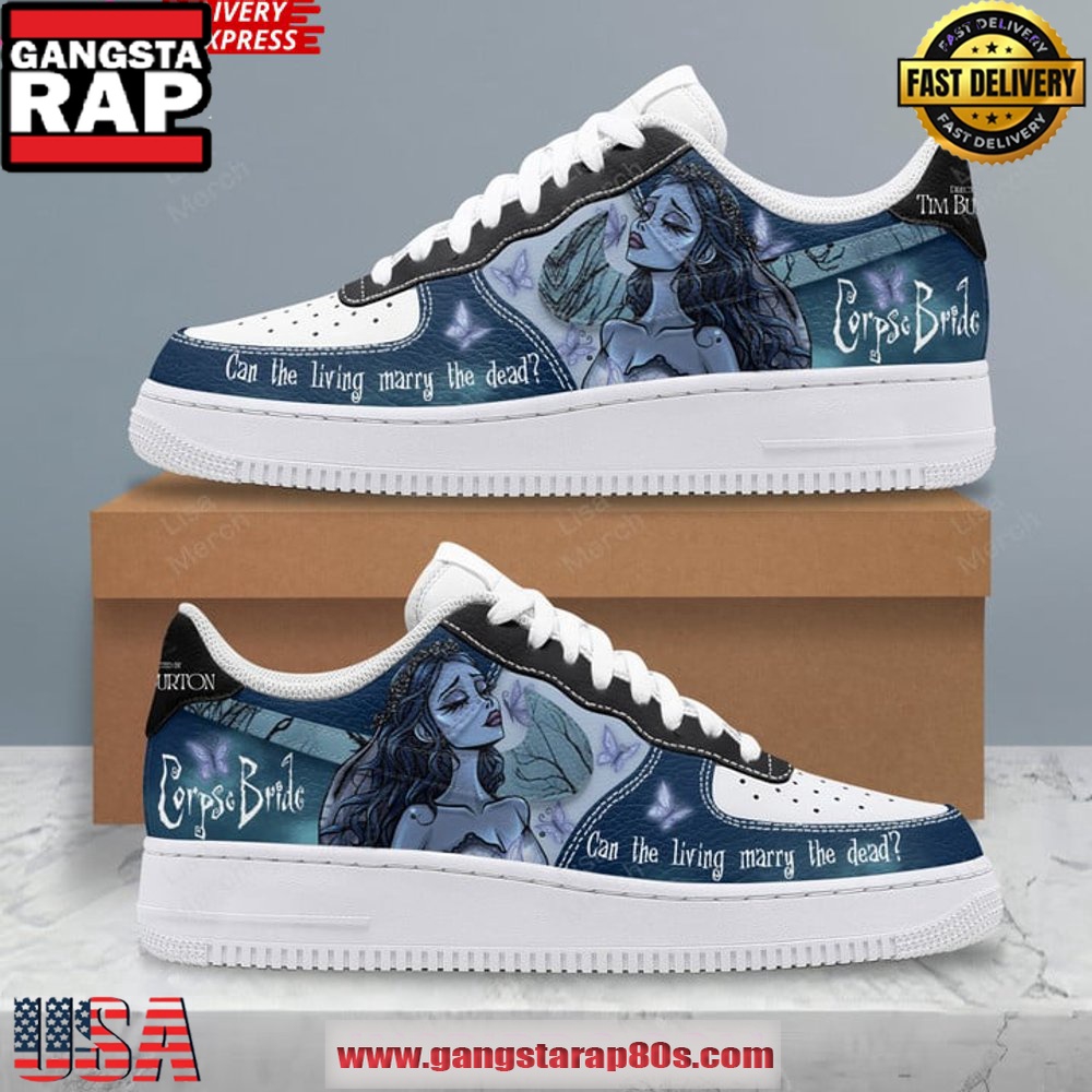 Corpse Bride Limited Edition Air Force 1 Running Sneakers Shoes Corpse Bride Limited Edition Air Force 1 Running Sneakers Shoes