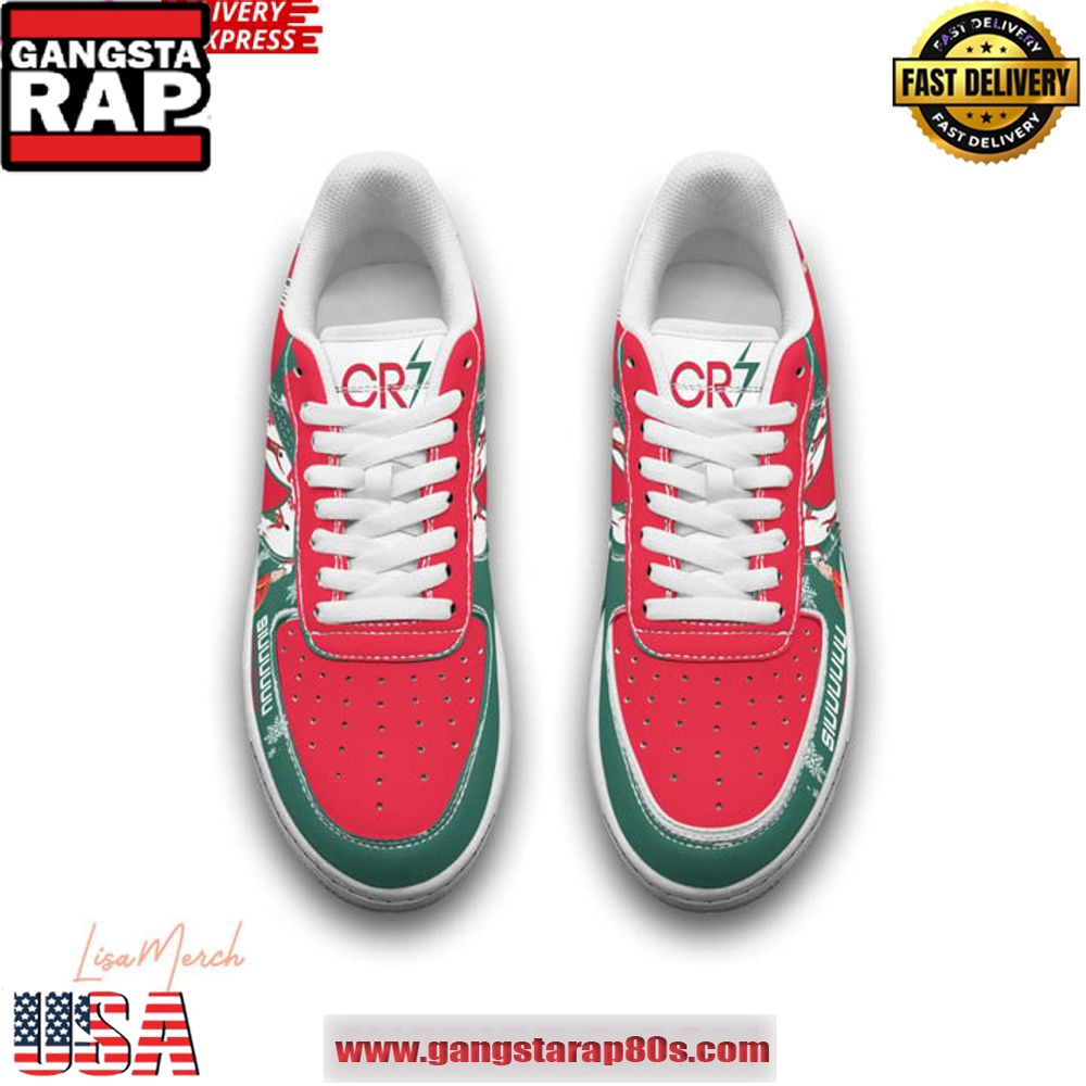 CR7 Siuu Christmas Limited Edition Air Force 1 Running Sneakers Shoes CR7 Siuu Christmas Limited Edition Air Force 1 Running Sneakers Shoes