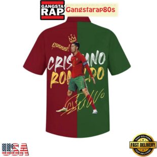 Cristiano Ronaldo Portugal Football Captain Siuu Aloha Hawaiian Shirt