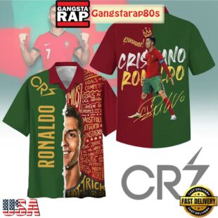 Cristiano Ronaldo Portugal Football Captain Siuu Aloha Hawaiian Shirt