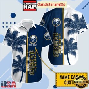 Custom Name Buffalo Sabres Palm Coast Summer Hawaiian Shirt