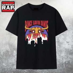 Dance Gavin Dance Gavinzilla Flames Navy T Shirt