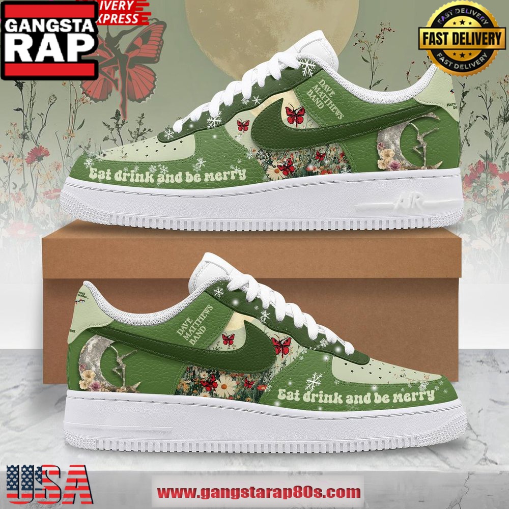 Dave Matthews Christmas Holiday Limited Edition Air Force 1 Running Sneakers Dave Matthews Christmas Holiday Limited Edition Air Force 1 Running Sneakers