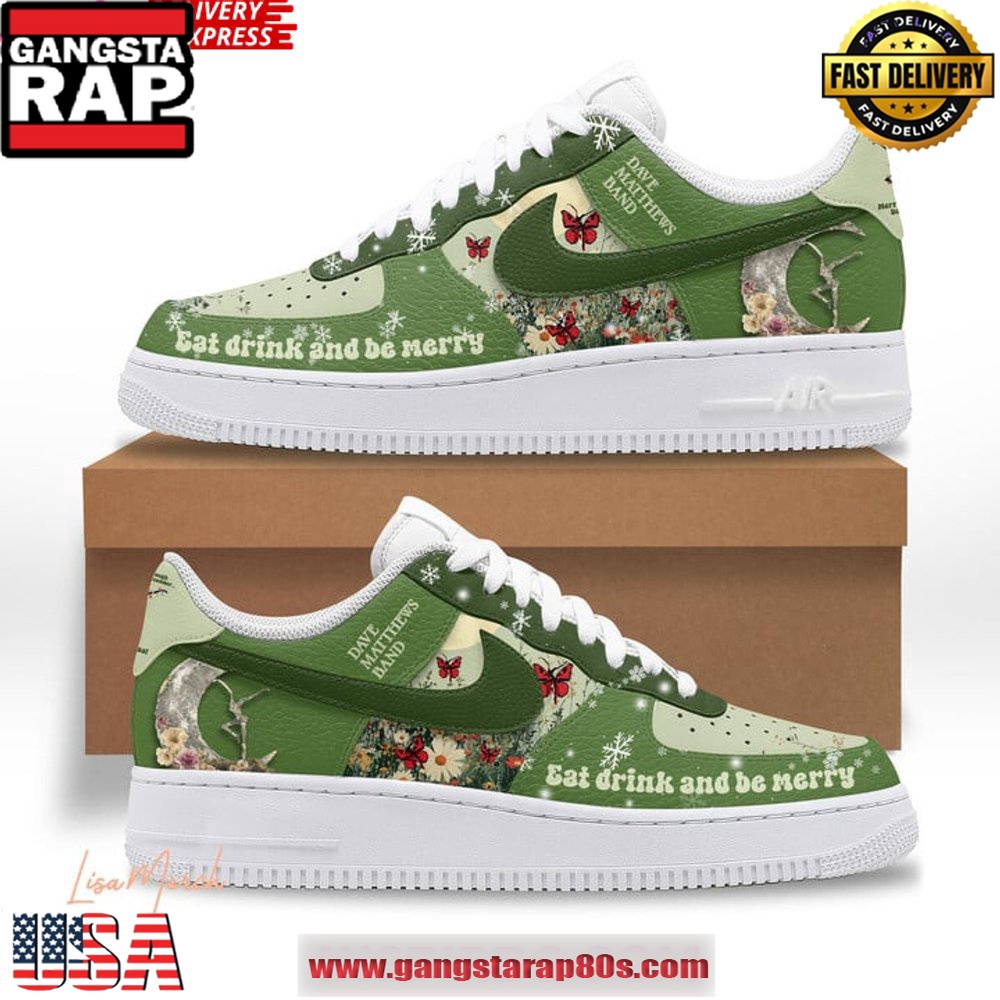 Dave Matthews Christmas Holiday Limited Edition Air Force 1 Running Sneakers Dave Matthews Christmas Holiday Limited Edition Air Force 1 Running Sneakers