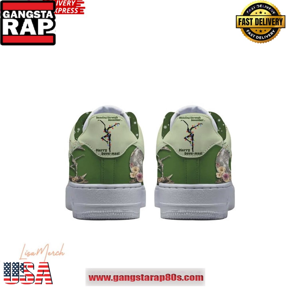 Dave Matthews Christmas Holiday Limited Edition Air Force 1 Running Sneakers Dave Matthews Christmas Holiday Limited Edition Air Force 1 Running Sneakers