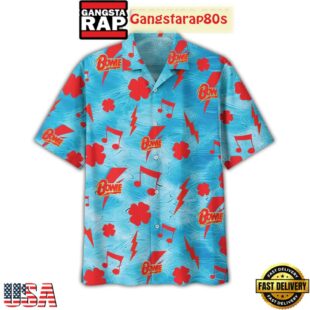 David Bowie We Can Be Heroes Just For One Day Aloha Hawaiian Shirt