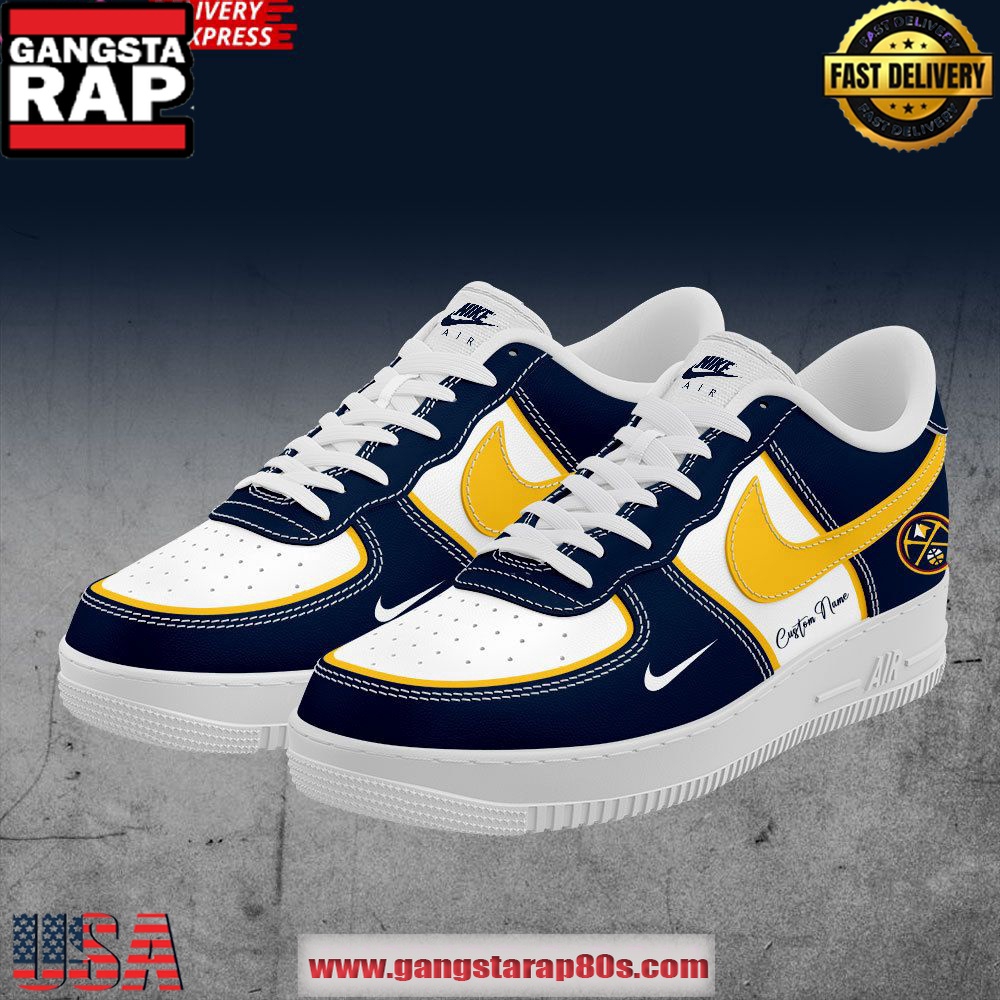 Denver Nuggets City Edition Custom Air Force 1 Sneakers Shoes Denver Nuggets City Edition Custom Air Force 1 Sneakers Shoes