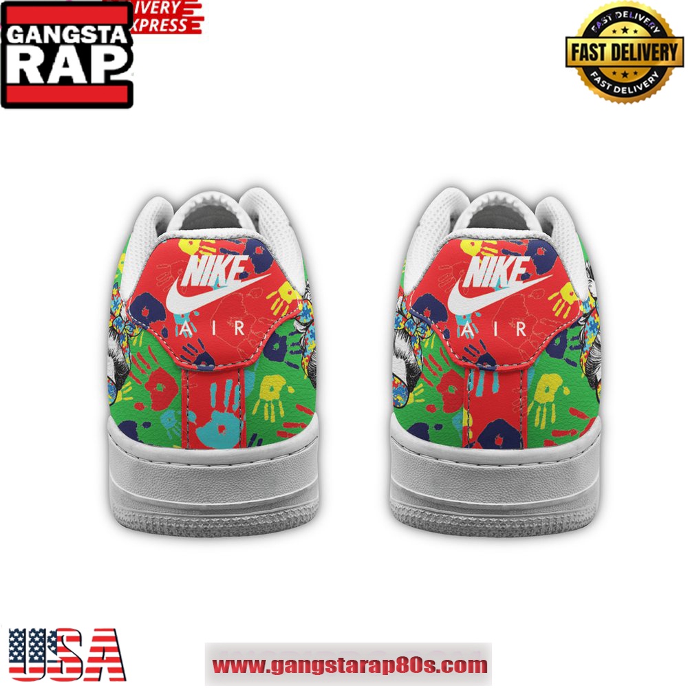 Detroit Lions Autism Awareness Air Force 1 Running Sneakers Shoes Detroit Lions Autism Awareness Air Force 1 Running Sneakers Shoes