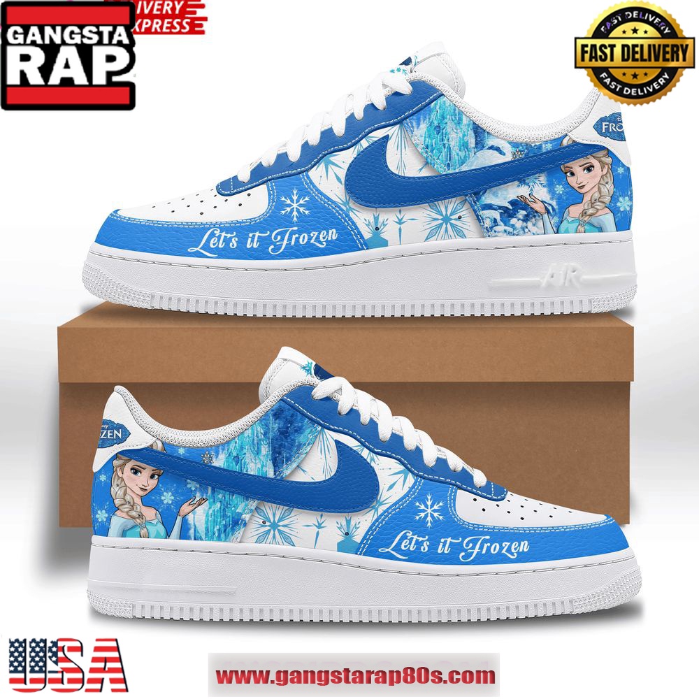 Disney Frozen Limited Edition Air Force 1 Shoes Running Sneakers Disney Frozen Limited Edition Air Force 1 Shoes Running Sneakers