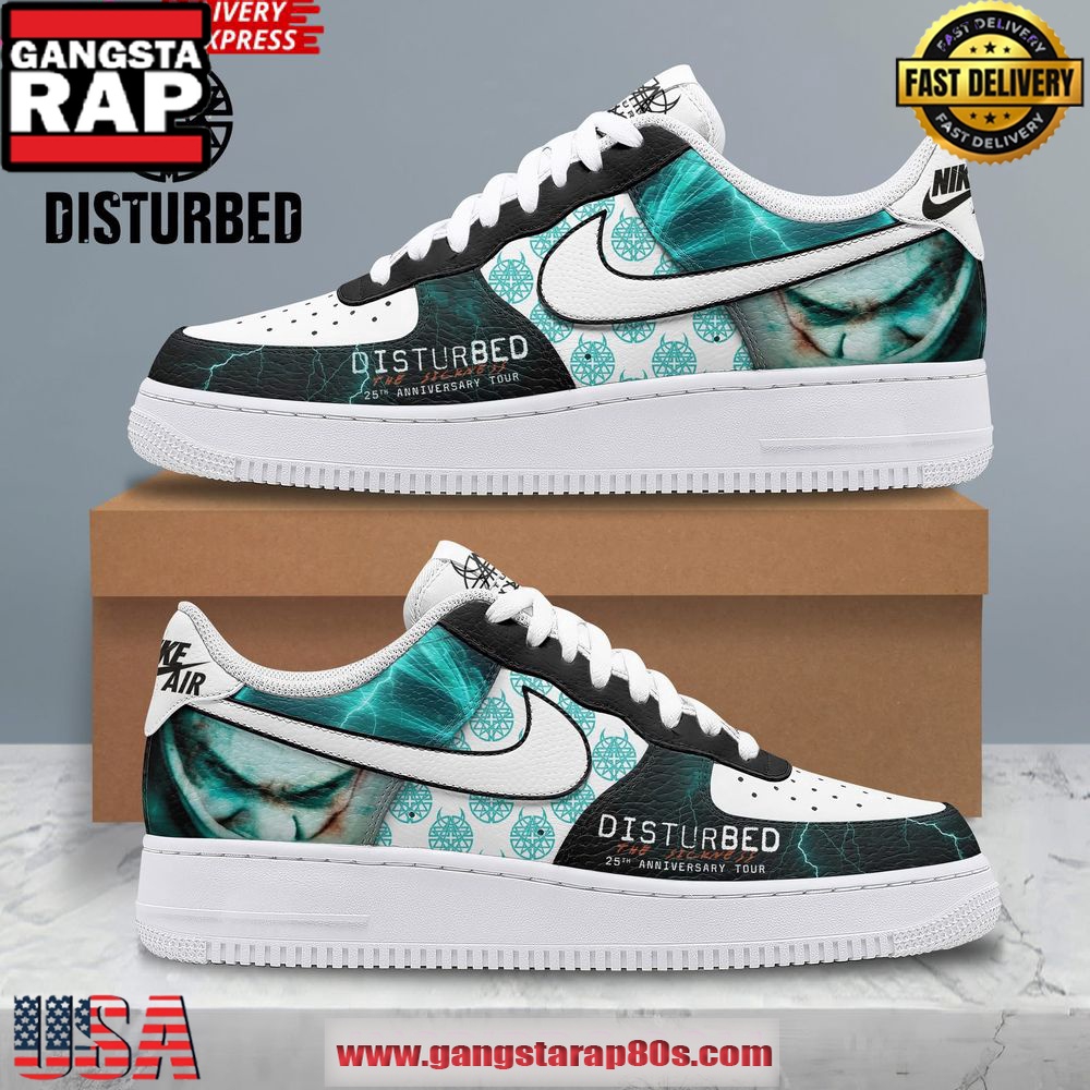Disturbed 25th Anniversary Tour Limited Edition Air Force 1 Shoes Running Sneakers Disturbed 25th Anniversary Tour Limited Edition Air Force 1 Shoes Running Sneakers