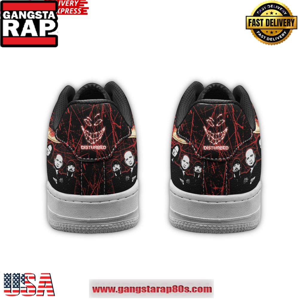 Disturbed Down with the Sickness 25th Anniversary Air Force 1 Running Sneakers Shoes Disturbed Down with the Sickness 25th Anniversary Air Force 1 Running Sneakers Shoes