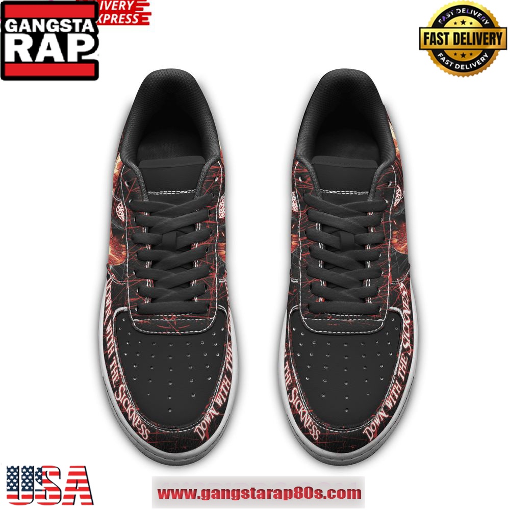 Disturbed Down with the Sickness 25th Anniversary Air Force 1 Running Sneakers Shoes Disturbed Down with the Sickness 25th Anniversary Air Force 1 Running Sneakers Shoes