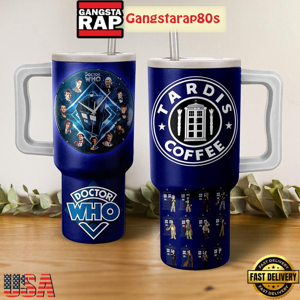 Doctor Who Tardis Coffee Tumbler Cup 40oz Doctor Who Tardis Coffee Tumbler Cup 40oz