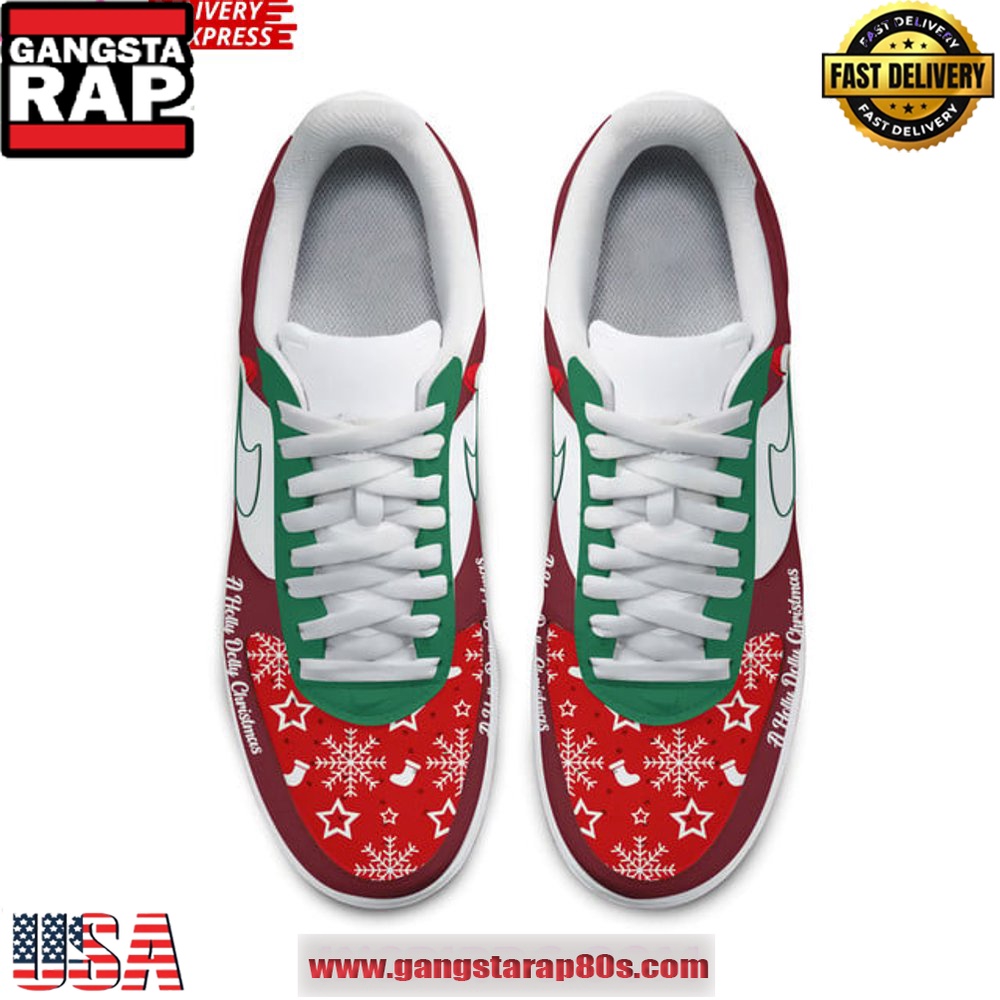 Dolly Parton A Holly Dolly Christmas Air Force 1 Running Sneakers Shoes Dolly Parton A Holly Dolly Christmas Air Force 1 Running Sneakers Shoes