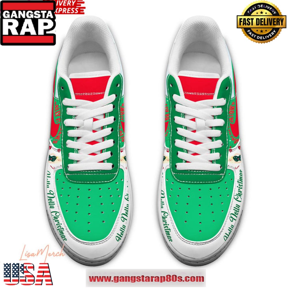 Dolly Parton Holly Dolly Christmas Limited Edition Air Force 1 Running Sneakers Dolly Parton Holly Dolly Christmas Limited Edition Air Force 1 Running Sneakers