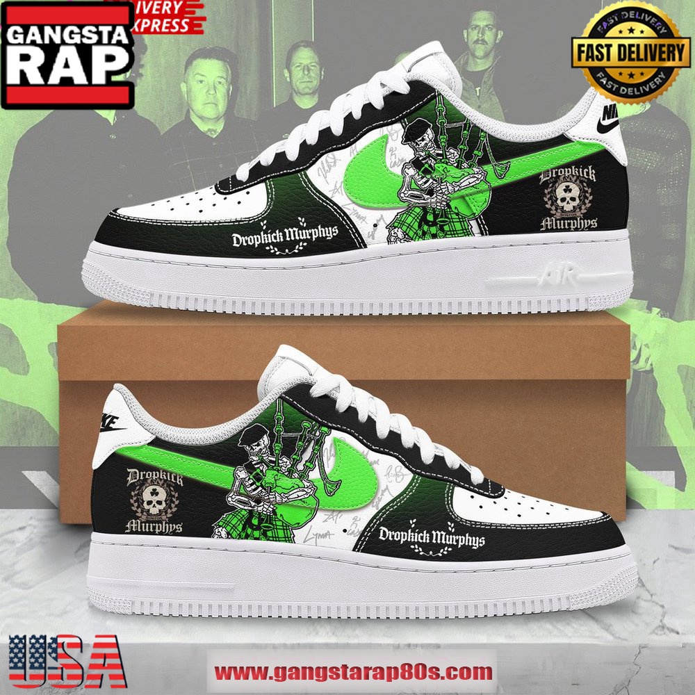 Dropkick Murphys Band Limited Edition Air Force 1 Sneakers Shoes Dropkick Murphys Band Limited Edition Air Force 1 Sneakers Shoes