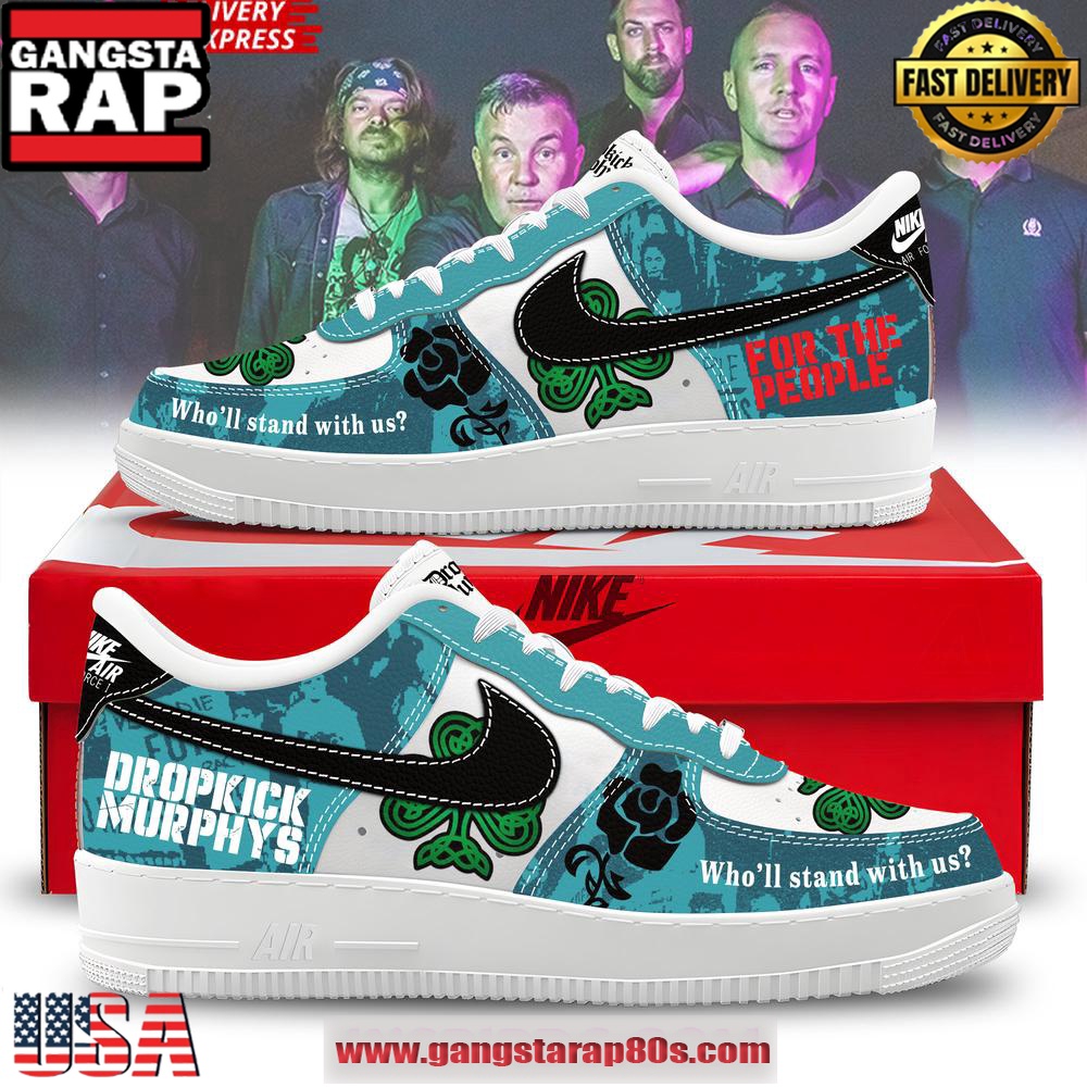 Dropkick Murphys For The People Limited Nike Air Force 1 Sneakers Shoes Dropkick Murphys For The People Limited Nike Air Force 1 Sneakers Shoes