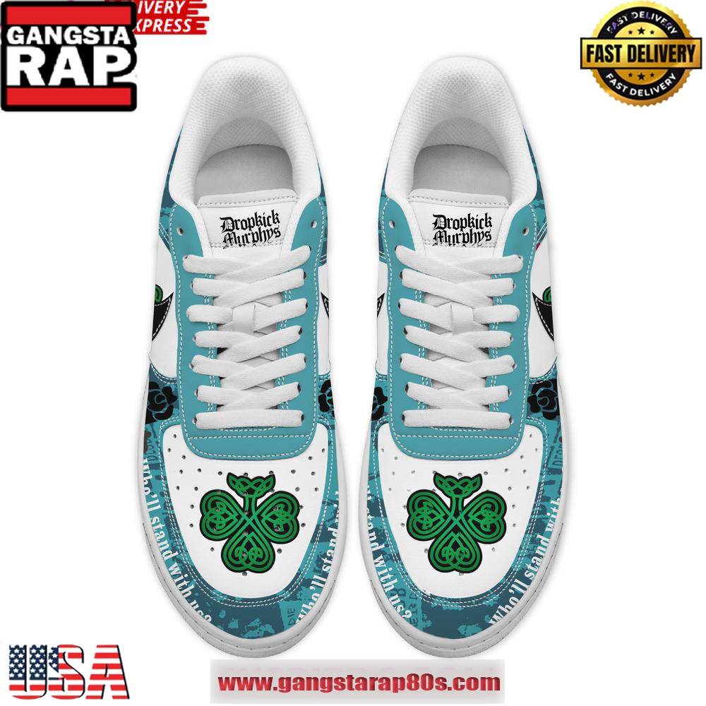 Dropkick Murphys For The People Limited Nike Air Force 1 Sneakers Shoes Dropkick Murphys For The People Limited Nike Air Force 1 Sneakers Shoes