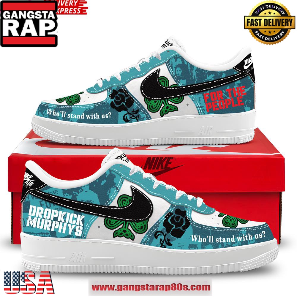 Dropkick Murphys For The People Limited Nike Air Force 1 Sneakers Shoes Dropkick Murphys For The People Limited Nike Air Force 1 Sneakers Shoes
