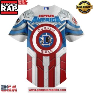 Durham Bulls x Captain America Limited Edition Baseball Jersey Shirt