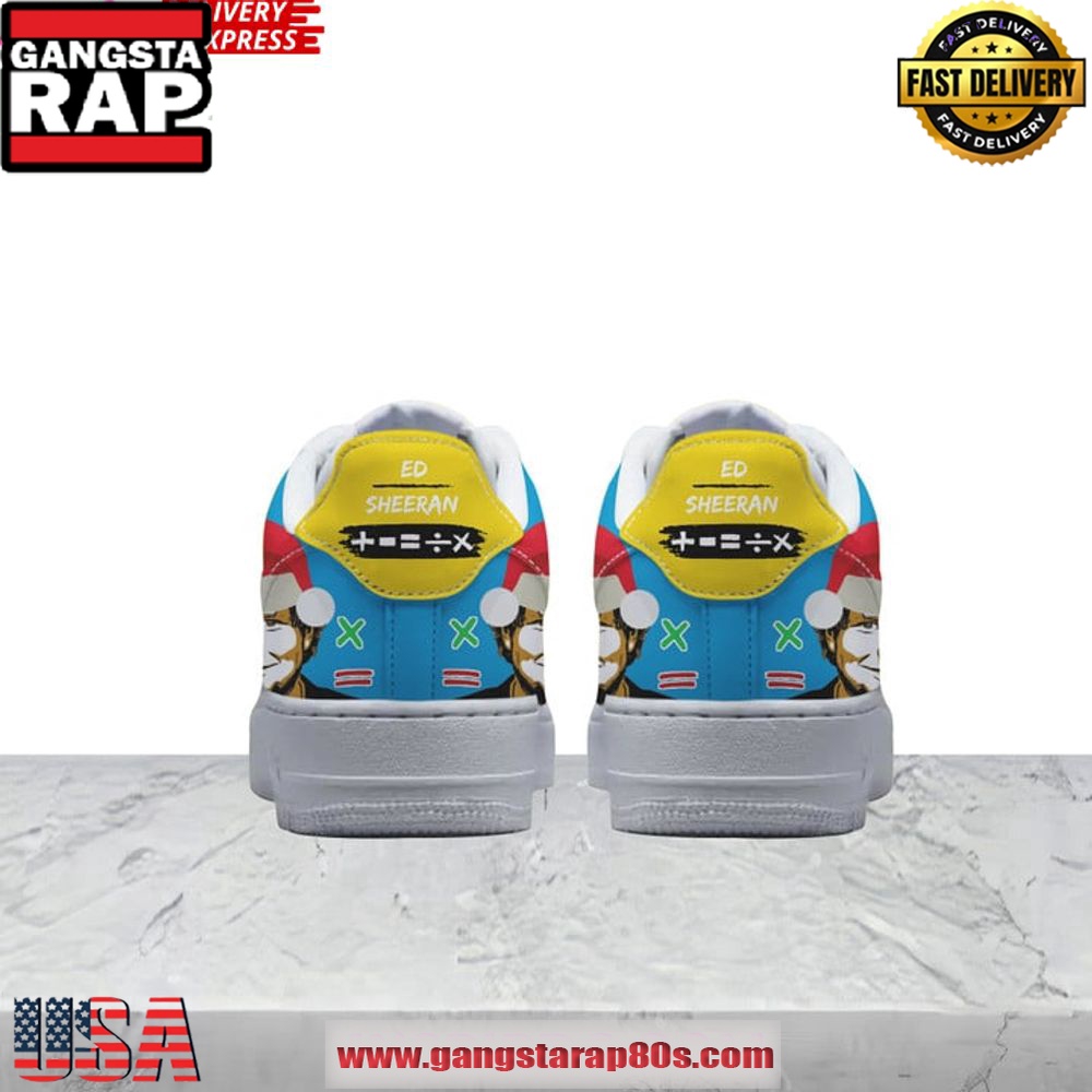 Ed Sheeran Christmas Limited Edition Air Force 1 Sneakers Shoes Ed Sheeran Christmas Limited Edition Air Force 1 Sneakers Shoes