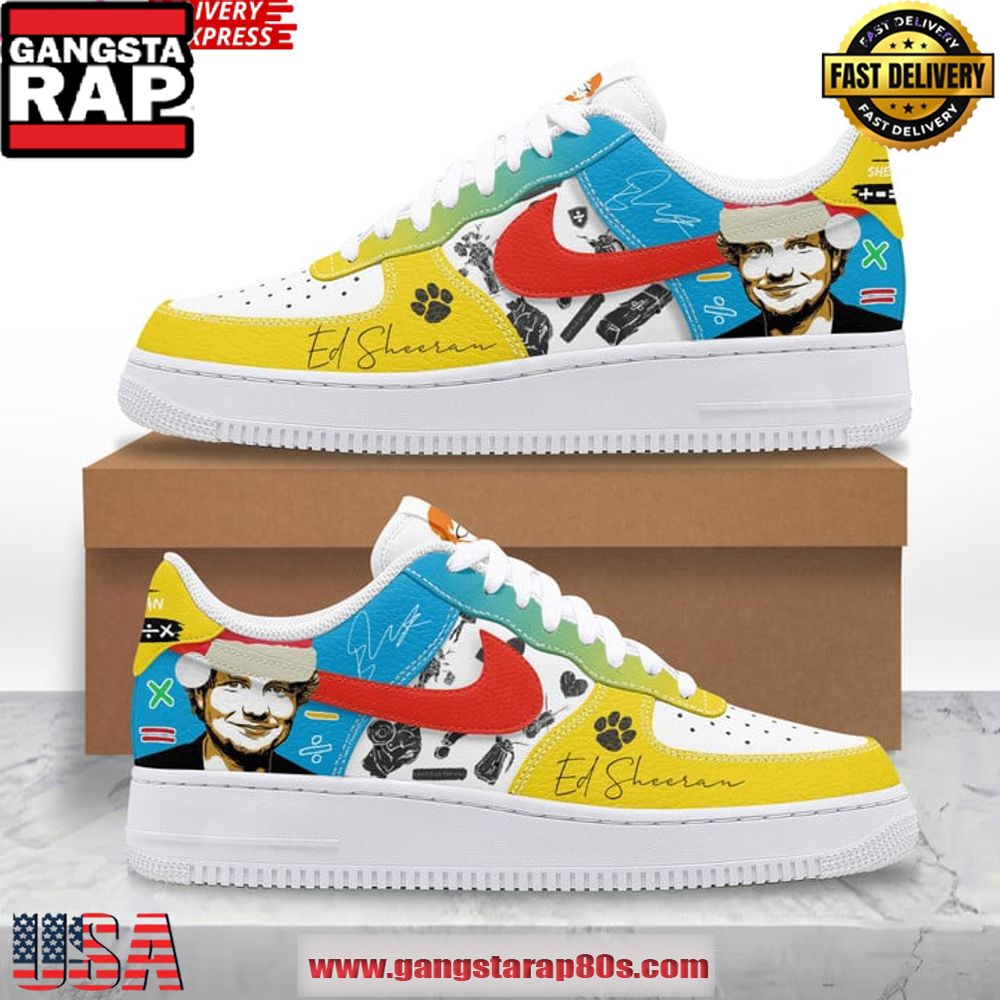 Ed Sheeran Christmas Limited Edition Air Force 1 Sneakers Shoes Ed Sheeran Christmas Limited Edition Air Force 1 Sneakers Shoes