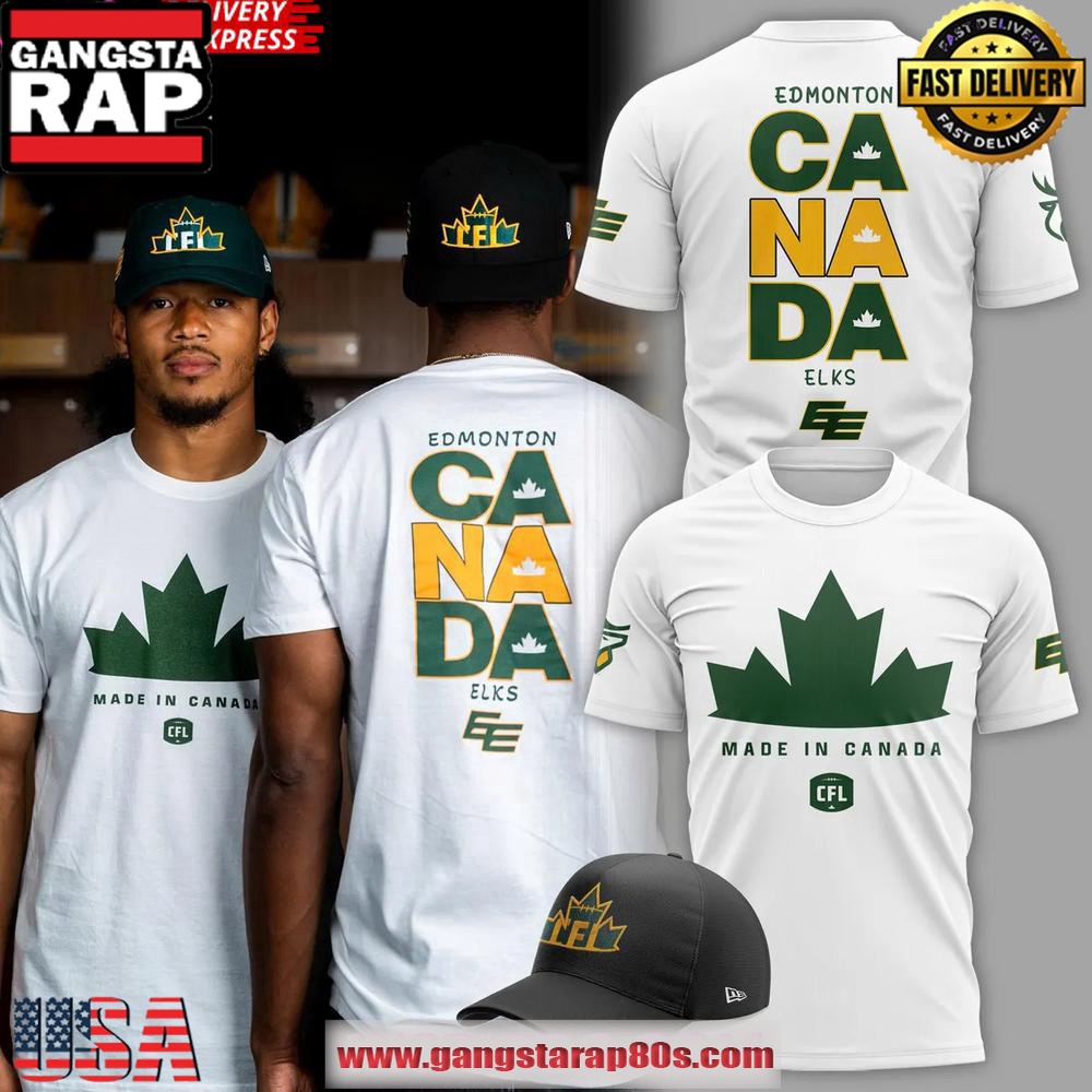 Edmonton Elks Bulletin Men’s Canada 2025 T Shirt Edmonton Elks Bulletin Men’s Canada 2025 T Shirt