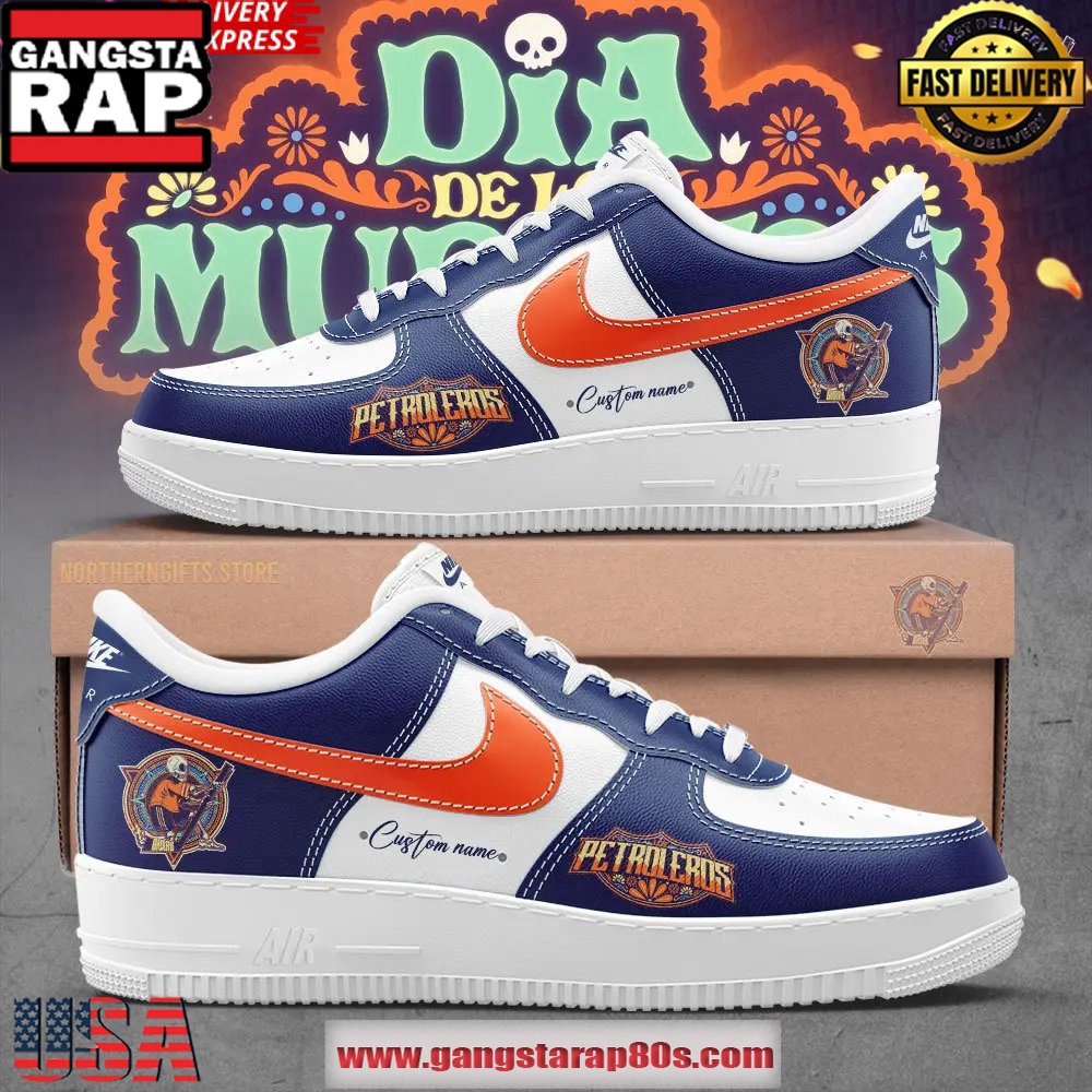 Edmonton Oilers Dia de los Muertos Air Force 1 Running Sneakers Edmonton Oilers Dia de los Muertos Air Force 1 Running Sneakers