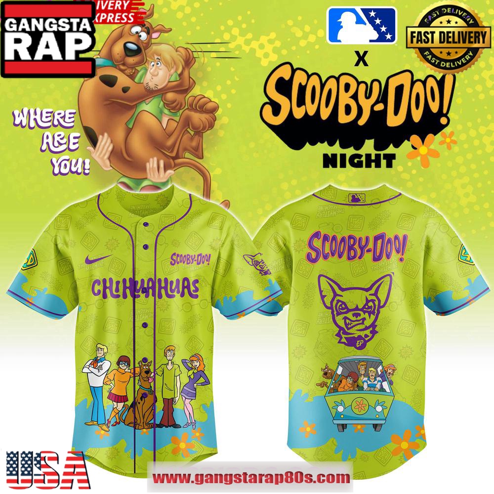 El Paso Chihuahuas x Scooby-doo Night 2025 Baseball Jersey Shirt El Paso Chihuahuas x Scooby-doo Night 2025 Baseball Jersey Shirt