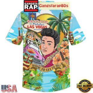 Elvis Presley Aloha Blue Hawaii Trying To Get To You Aloha Hawaiian Shirt