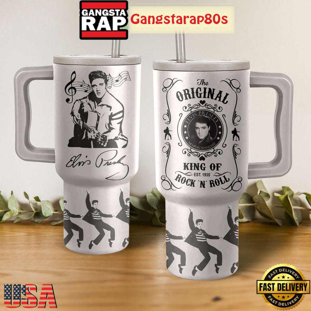 Elvis Presley The Original King Tumbler Cup 40oz Elvis Presley The Original King Tumbler Cup 40oz