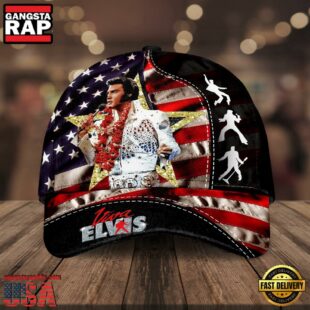Elvis Presley US Flag Classic Baseball Cap For Fans