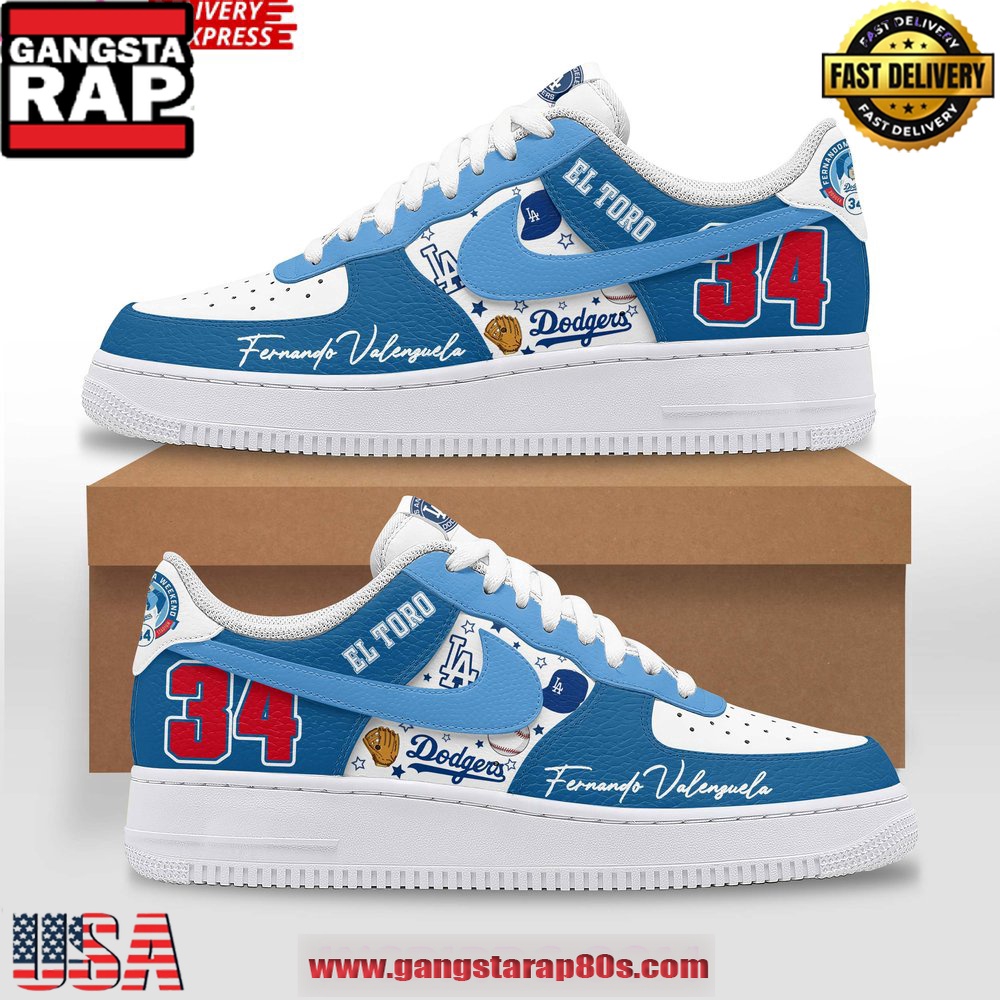 Fernando Valenzuela Limited Edition Air Force 1 Running Sneakers Fernando Valenzuela Limited Edition Air Force 1 Running Sneakers
