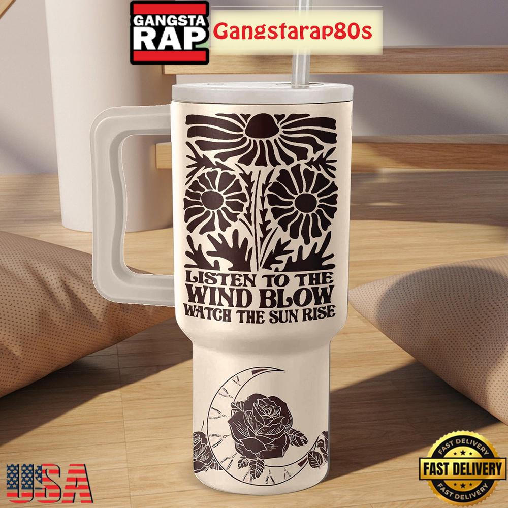 Fleetwood Mac Wind Blow Sun Rise Tumbler Cup 40oz Fleetwood Mac Wind Blow Sun Rise Tumbler Cup 40oz