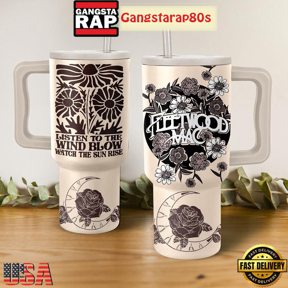 Fleetwood Mac Wind Blow Sun Rise Tumbler Cup 40oz Fleetwood Mac Wind Blow Sun Rise Tumbler Cup 40oz