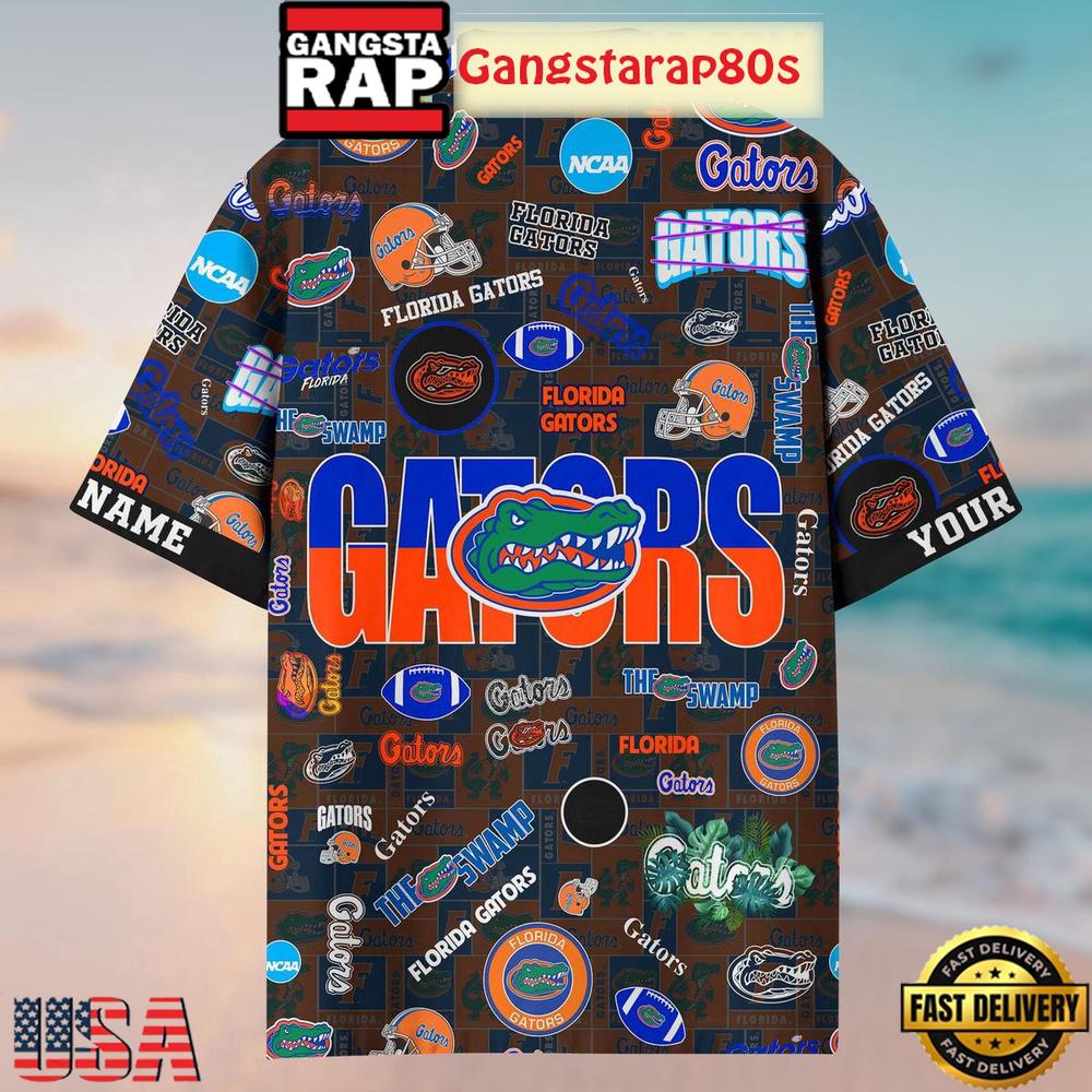 Florida Gators Solgan The Swamp True Fan Spirit Custom Name Aloha Hawaiian Shirt Florida Gators Solgan The Swamp True Fan Spirit Custom Name Aloha Hawaiian Shirt
