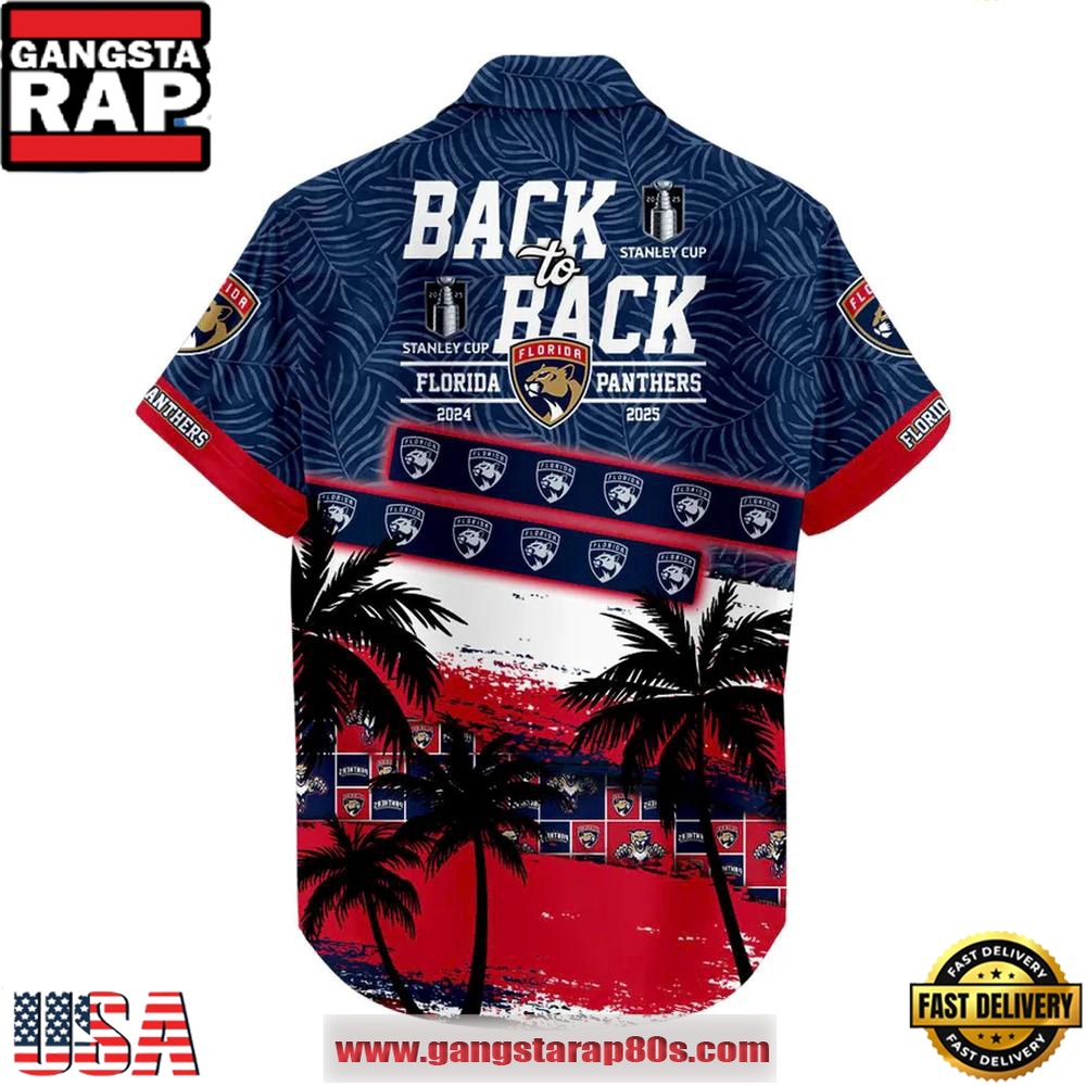 Florida Panthers Stanley Cup Back To Back Hot Summer Hawaiian Shirt Florida Panthers Stanley Cup Back To Back Hot Summer Hawaiian Shirt