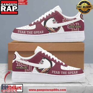 Florida State Seminoles Fear The Spear Nike Air Force 1 Running Sneakers Shoes