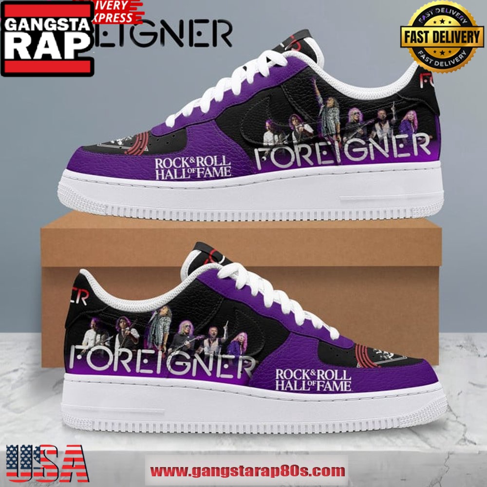 Foreigner Rock & Roll Hall of Fame Limited Edition Air Force 1 Sneakers Shoes Foreigner Rock & Roll Hall of Fame Limited Edition Air Force 1 Sneakers Shoes