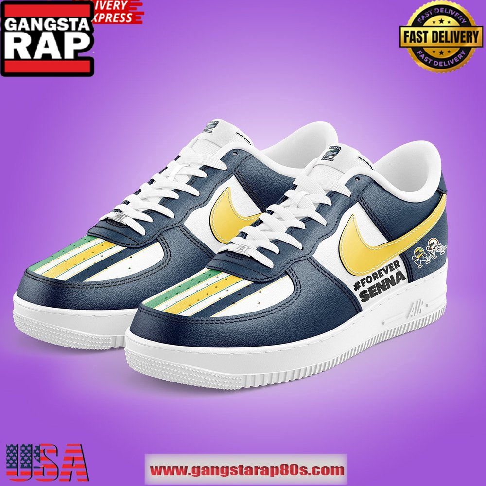 Forever Senna Monaco F1 Team Air Force 1 Shoes Running Sneakers Forever Senna Monaco F1 Team Air Force 1 Shoes Running Sneakers