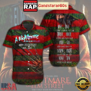 Freddy Krueger The Nightmare On Elm's Street Halloween Aloha Hawaiian Shirt