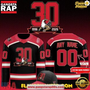 Grand Rapids Griffins 30th Anniversary Celebrations Special Custom Hockey Jersey